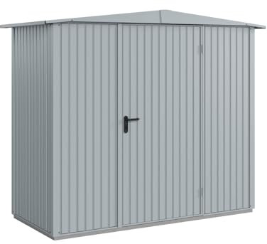 Hörmann Berry Gerätehaus Classic Satteldach Typ 1 (RAL 7040 - Fenstergrau)