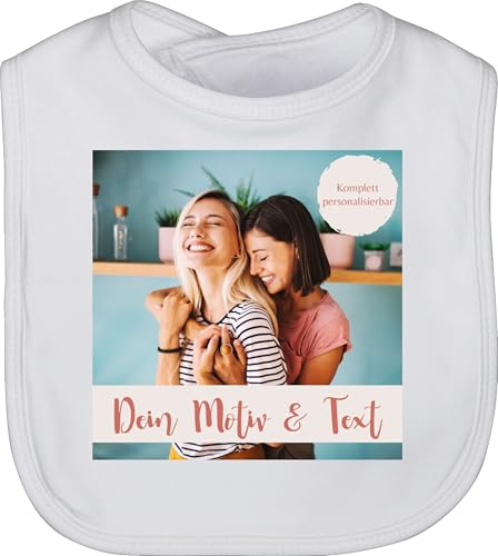 Geschenk mit Namen personalisiert by Shirtracer - Baby Lätzchen - eigenem - Eigenes Foto I Eigenes Bild