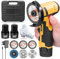 Mini Winkelschleifer, Akku Flex, Winkelschleifer Set 12V mit 2 Batterien 2000mAh, 19500rpm Trennschleifer, Geeignet zum Schneiden und Polieren von Holz, Stein, Stahl