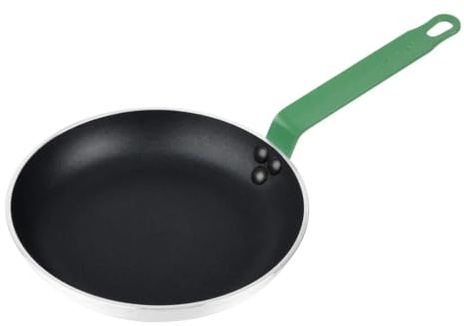 nisbets limited Hygiplas Poêle à frire antiadhésive en aluminium Teflon Platinum Plus Poignée verte 240 x 40 mm