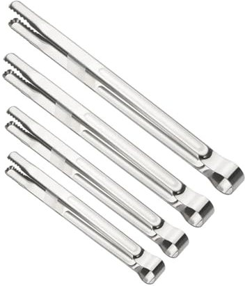 Pinze per barbecue in acciaio inox, pinze da bistecca e buffet, clip allungate per pane, utensili da cucina (XL-30 cm)
