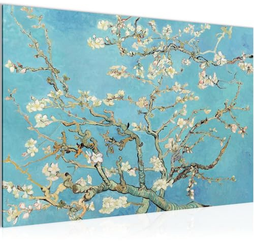Runa Art Tableau Mural Japonais Fleurs de cerisier Moderne Tableau Decoracion Murale - Sakura Bleu Salle 046015a
