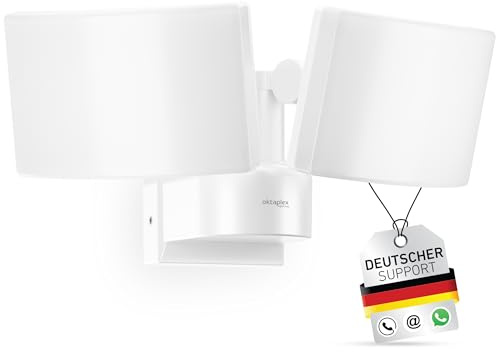 Oktaplex Cali Dos Außenlampe dreh- / schwenkbar 3000K Warmweiß 40W | Wandlampe, IP65, LED Außenstrahler, weiß, 230V, Außenleuchte