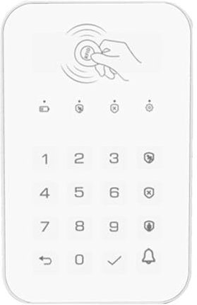 Sctecoau Wireless Touch Keypad Lock 433Mhz Frequency Ev1527 Weapon Code Unlock Security System Code RFID Connected Alarm Center Easy to Use