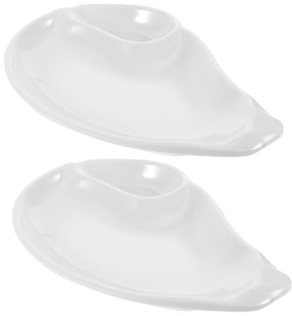 HOLIDYOYO Piatti per Gnocchi e Snack in Ceramica Leggera, Piatti da Portata Versatili per Insalate e Antipasti, Set da 2 Pezzi Pratici e Facili da Pulire per Ristoranti e Case