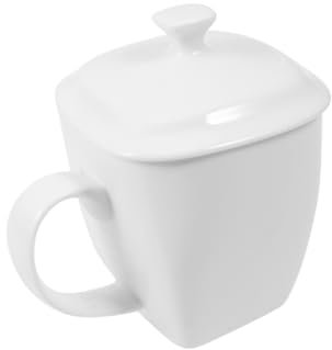 FUNOMOCYA Tazza Bone China Bianca 501-600ml per Caffè Latte e Tè