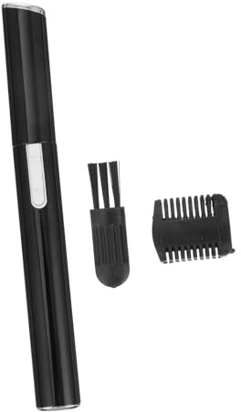 Elektrischer Augenbrauenrasierer 1 Satz Aluminiumtube Schwarz | Augenbrauenkamm und Bürste, für Lippen und Achseln, zum Trimmen und Entfernen