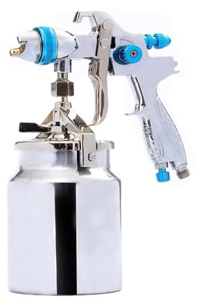 Pistola a spruzzo, sifone con ugello spray da 1,7 mm, tazza da 1000 cc, strumento per pittura a bassa pressione, per lavori fai da te e ristrutturazione automobilistica