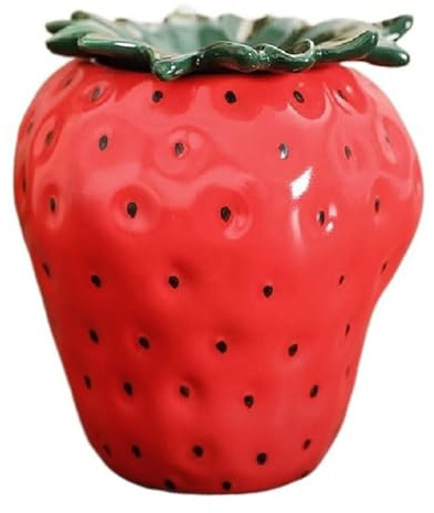 Posacenere Posacenere In Ceramica A Forma Di Fragola Con Coperchio, Portacenere Da Tavolo, Antivento E A Prova Di Cenere Volante, Casa, Soggiorno, Decorazione Posacenere Per Ufficio A