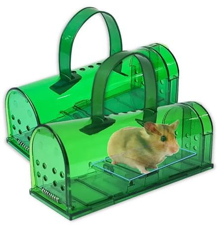 ZHYTUAL Lot de 2 Pièges à Attrape Souris Pièges à Rat Réutilisables Piège à Souris sans Tuer Respectueux des Animaux pour la Maison Le Jardin Le sous-Sol Le Garage l'Entrepôt