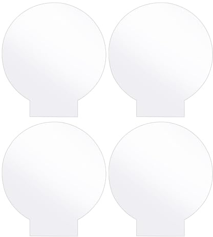 Qusedwey 4 StüCke Klare Acrylplatte Runde Platte (4Mm) Kunststoff Acrylplatte für LED Lichtsockel,Schild,DIY Bildschirm Projekte