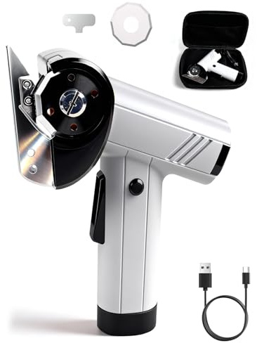 Elektrischer Schere, Tragbarer Kartonschneider mit Sicherheitsschalter, 320 U/min Kabellose Kartonschneider mit LED-Licht & Klinges für Karton, Teppich, Filz, Leder