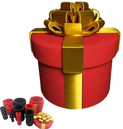xowwyue Ärgerliche Verschachtelte Schrauben Geschenkbox, 7x7x8,6cm 3D Gedruckte Scherz Geschenkbox, Wiederverwendbare Matrjoschka Puppen Für Geburtstage, Hochzeiten, Abschlussfeiern