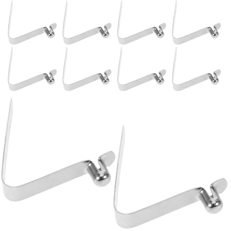 NOLITOY 12Pcs V Shape Spring Button Clips for Tent Pole Buckle 6Mm Single Head Hollow Bead Tubing Snap Pins with Compression Spring Outdoor Camping Tent Locking Tube Accessories