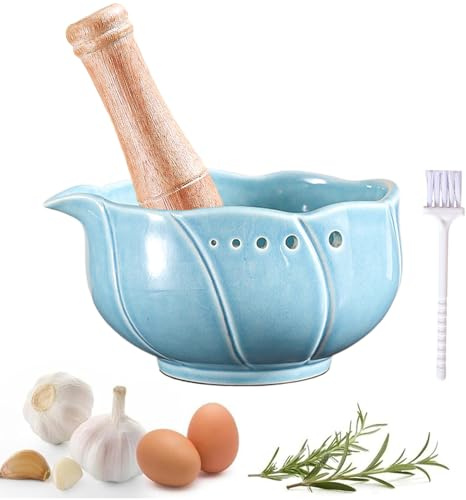 Set di ciotole per grattugia per aglio, strumento da cucina manuale per cucinare a casa, salse, marinare, condimenti, campeggio, all'aperto, appassionati di cucina, salsa camper, marinata, condimento