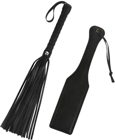 Sex Peitsche Spanking Paddle 2 Stück BDSM Flogger Spielzeug inkl Peitschen und Paddel für Paare SM Gerte Sex Spielzeug für Frauen und Männer