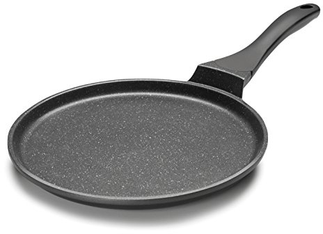 LACOR 24136 - Crepera Eco Piedra Black Aluminio - Cocina Profesional | En aluminio ligero, crepes y tortitas finas y doradas; ideal para cocina profesional y uso diario en casa, cómodo y funcional