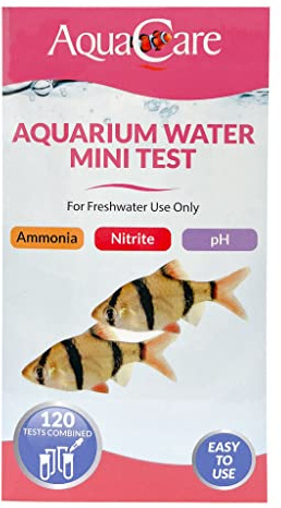 AquaCare Essential Liquid Test Kit (Ammonia, Nitrite and pH), Aquarium Water Test Kit For Freshwater Fish Tanks (120 Tests)