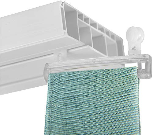 16 Stück Transparente Schlaufengleiter für 5cm breite Schlaufen - zum aufhängen von Schlaufenschals, Gardine mit Schlaufen