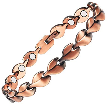 Knöchelstütze Gesundheit Anti Müdigkeit Magnettherapie Kupfer Magnetisches Fußkettchen Knöchel Armbänder für Frauen Schmerzlinderung bei Arthritis (Fußkettchen/großes Armband (24cm/9mm) (Fußkettchen)
