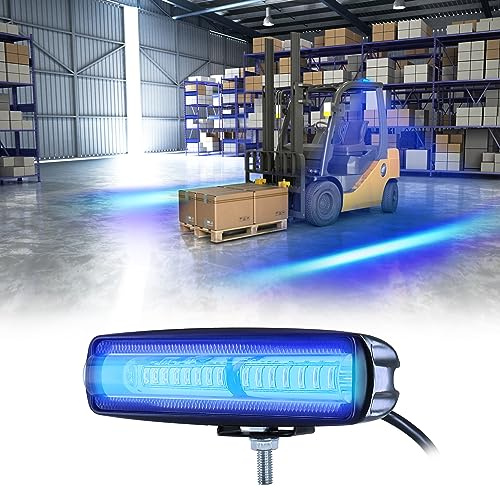 Dinfu LED Gabelstapler Leuchtet Seitenleuchten blau Warnscheinwerfer Seitenlampen 30W DC 12-80V Sicherheitsleuchte für Stapler Fahrzeug