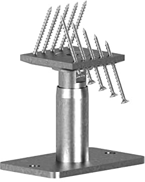 Gartenwelt Riegelsberger Pfostenträger PRO höhenverstellbar 140-190 mm unsichtbare Verschraubung für Carport, Zäune