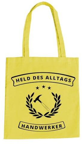 Held Des Alltags Handwerker Baumwolltasche - Bauleiter Baustelle Ausbildung Gelb