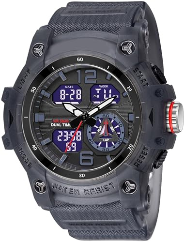 findtime Militär Uhren Herren Armbanduhr Digital und Analog wasserdichte Herrenuhr Sportlich LED Digitaluhr Kalender Wecker Stoppuhr mit Armband Tactical Uhr Männer Outdoor