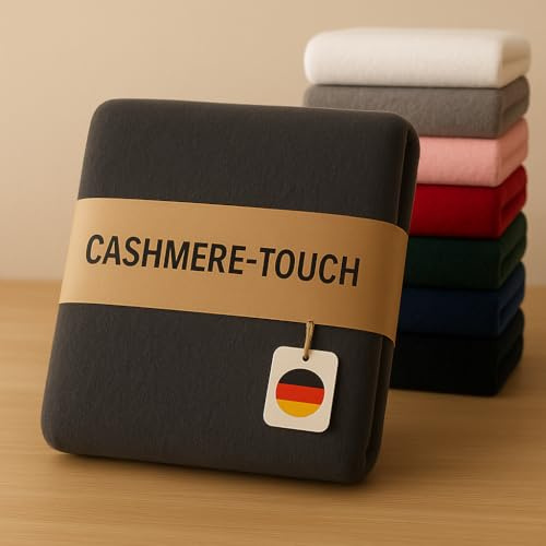 Kuscheli® - warme Spannbettlaken aus Cashmere-Touch Stoff - Verschiedene Größen und Farben - Bettlaken Jersey Fleece Biber Spannbetttuch Laken, Farbe:Grau, Größe:140-160 x 200 cm