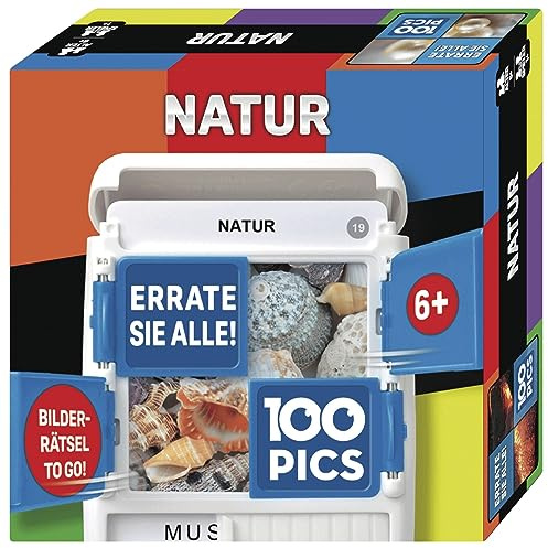 100 PICS 20208063 Quizspiel Natur, Lernspiel für die ganze Familie, Brainteaser, Reisespiel für Erwachsene und Kinder ab 6 Jahren