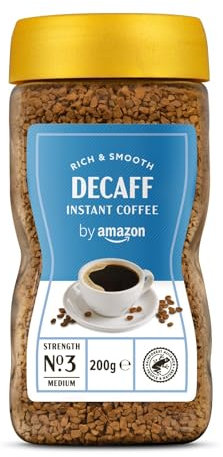 by Amazon Granulo Caffè solubile decaffeinato Gold, Tostatura media - Certificato Rainforest Alliance, 200g