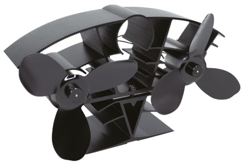 Valiant Whirlwind Stove Fan - Warm Air Circulating Heat Powered Log Burner Fan, Black