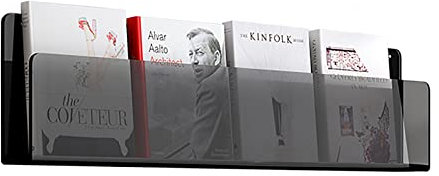 Prospektständer, Organizer, durchsichtiger hängender Zeitschriftenständer, Wandmontage, 40, 60, 80, 100, 120 cm, Zeitungsständer aus Acryl, Broschürenständer für Badezimmer, Büros, Einkaufszentre