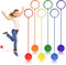 Joycabin 6 Stücke Springball für Kinder, Sport Sprungball, Kinder Springring, Hüpfring Bälle, Knöchelsprungball für Geschicklichkeitsspiele Für Kinder Oder Erwachsene, Übung
