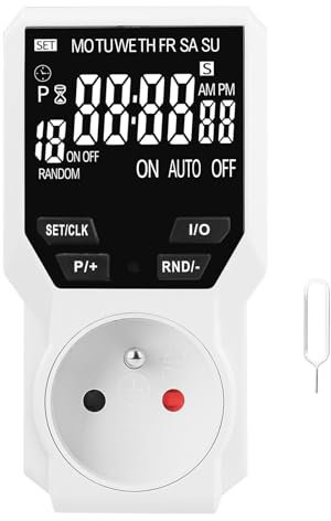 JOYELEC Prise Programmable numérique et programmateur Prise Electrique à Cycle Alternatif et répétitif Prise Minuteur Compte à rebours