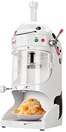Tritaghiaccio Elettrico Professionale Per Neve Tritaghiaccio Macchina Per Rasare Il Gelato Macchina Per Cubetti Di Ghiaccio Rasata Macchina Per Coni Di Neve Spessore Regolabile Per Negozi Di Dolci Cu