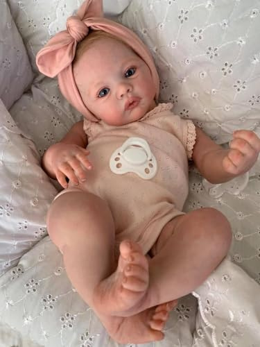 Anano Bambole Reborn Tutta In Silicone Morbido 45CM Bambola Neonato Reborn Femmina Realistico Femmine Occhi Aperti Neonata