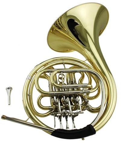 Goldlack 4-Klappen Doppelhorn GelbMessing Material