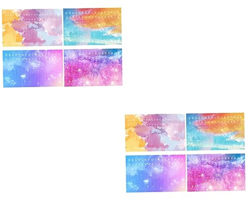 Vaguelly 8stücke Teiliges Kalimba Aufkleber Für Anfänger Dekorative Tastenaufkleber Für Daumenpiano Farbige Notenaufkleber Für Schnelle Schlüsselidentifikation Hochwertiges Material