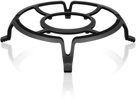 UKCOCO Pan Support for Gas Hob: Cast Iron Pan Ring Four-claw Non-Slip Stove Support Ring for Universal Four-claw Stove Rack, Black