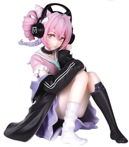 Zhongkaihua Arknights Figurine de Jeu Anime Girl Assise Eureka Figure Position Assise Statue en PVC Modèle de Collection de Bureau Ornements