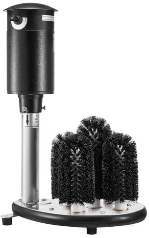 VEVOR Lave-verres Électrique Commercial, 5 Brosses Lave-verres 1200 Tasses/Heure, Nettoyeur à Verres à Vin, pour Verres à Champagne, Tasses à Bière, Mugs, pour Bars, Cafés, Restaurants, Cuisine