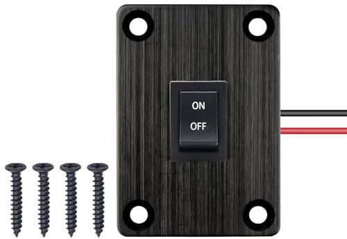 VISSQH Noir Interrupteurs à Bascule 2 broches,interrupteur 12V ON/OFF 6A/250V 10A/125V Mini interrupteur à bascule 1 Gangs Panneau de commutation pour Voiture,Camion etc