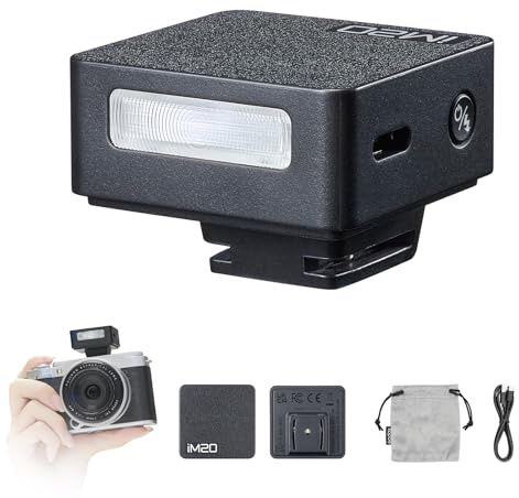 Godox iM20 Mini Flash with 5 Levels Flash Power,Manual Flash Speedlite | 440 flashes at full power for Canon/Sony/Fujifilm/Nikon/Panasonic/Olympus, 6000 K ± 200 K with Optical Control S1/S2