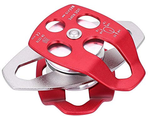 Bewegliche Luftfahrt Aluminium Kletterrolle, Langlebig, Leicht, Doppelrolle, Tragbare Downhill Rolle für Outdoor Klettern, Überqueren, Heben