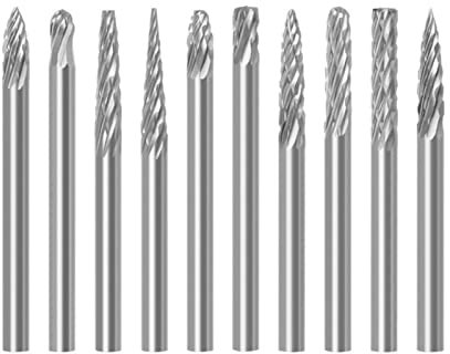 PGLVLZFGFN Rotary Grate Bohrer Bits 3mm Wolframkarbid Fräser Färterungsdatei Burr Anzug Reibahle Werkzeuge Cut Set Werkzeugteile Fräser