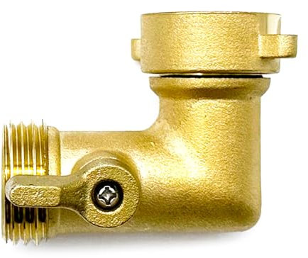Conector de grifo en ángulo 2 en 1, adaptador de manguera de latón giratorio 3/4, conector de grifo para exteriores