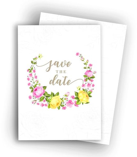 Edition Colibri Biglietti con busta Save the Date, formato A6, per matrimonio, cerimonia civile, compleanno, festa in giardino, battesimo, comunione, cerimonia di maturità, baby shower, set da 10