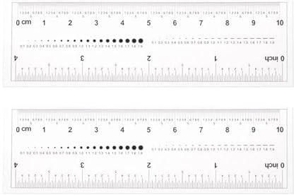 2 reglas plegables, regla flexible de película blanca de 4 pulgadas, escala de 0.1 mm, plegable de plástico, herramienta de medición suave de calibración para fábrica, herramientas de dibujo