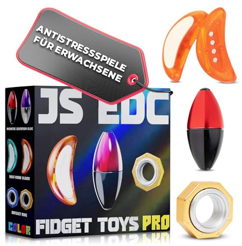 Anti-Stress Fidget Toy 3er-Set – Für Fokus, Ruhe & Balance im Alltag – Magnetisches Set mit Spinner, Slider & Ring – Für Erwachsene & Jugendliche – Geschenkidee